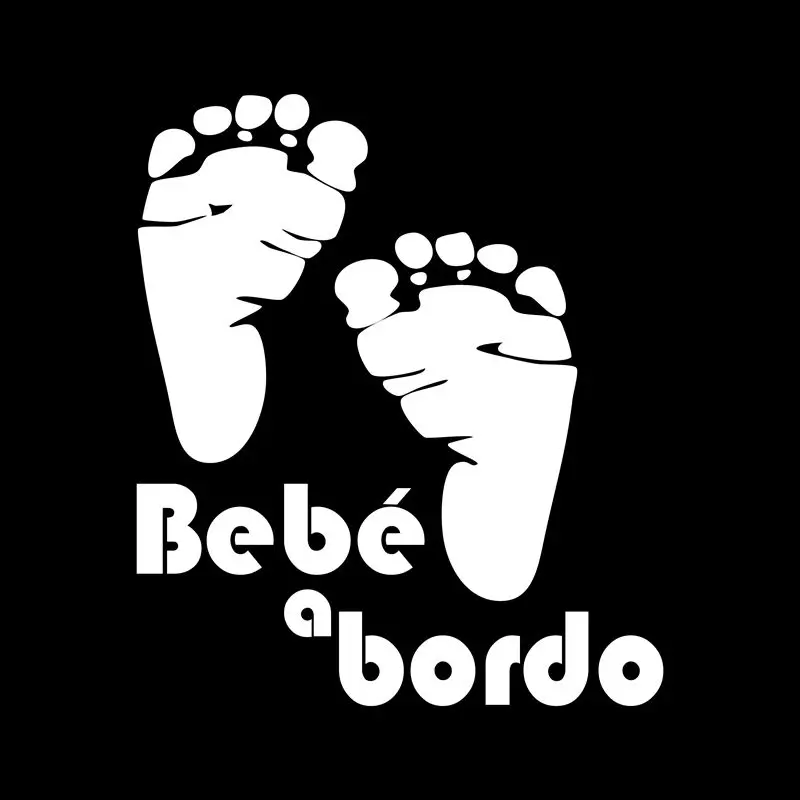 Spanish Car Stickers Bebe a bordo Auto Safety Warning Stickers Window Sticker