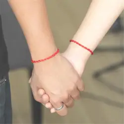 QianBei 2024 Fashion Red Thread String Lucky Handmade Rope Bracelet Women Men Jewelry Lover Gifts