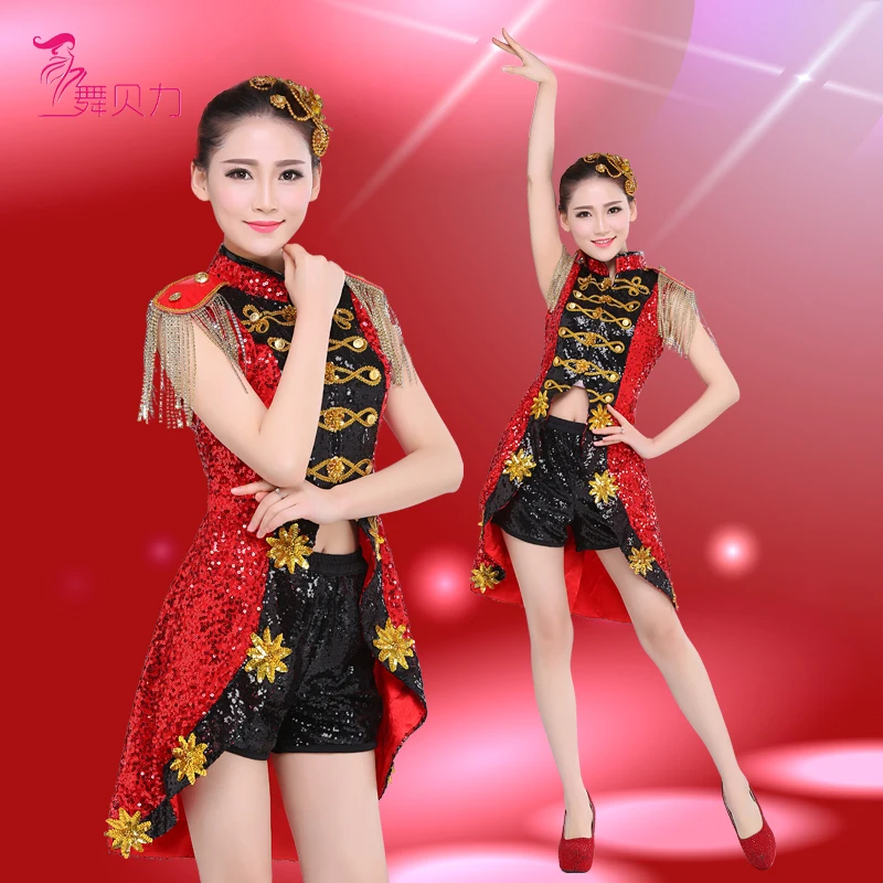 Jazz Dance Costume Modern Dancing Costumes Adults DS Nightclubs Fashion Sequins Bars Performance Suits Tuxedo Women