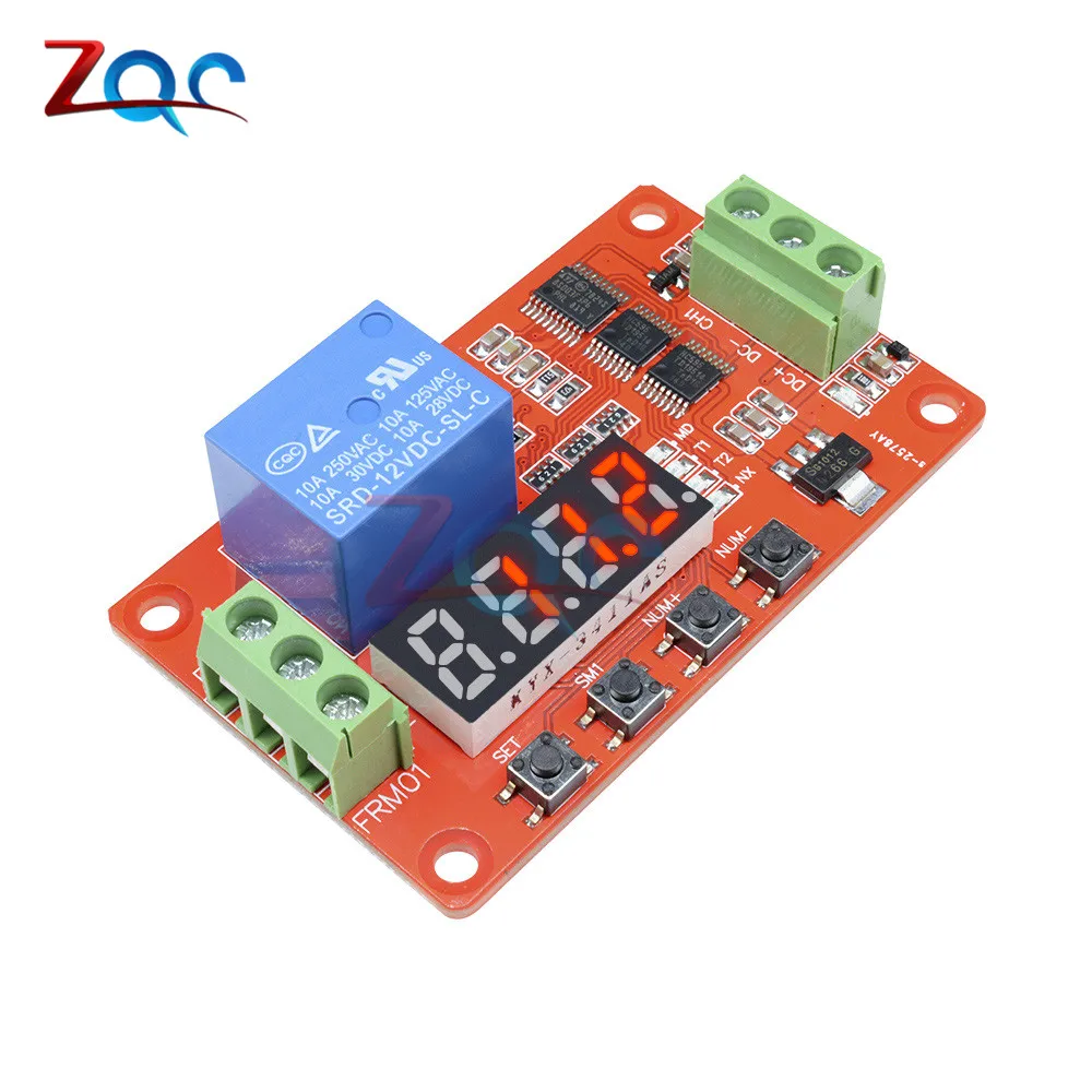 12V DC Multifunction Self-lock Relay PLC Cycle Delay Time Timer Switch Module PLC Home Automation Delay Module