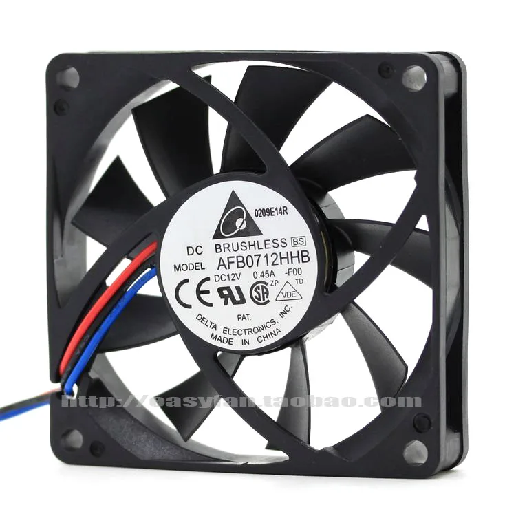 

Delta Electronics AFB0712HHB F00 DC 12V 0.45A 70x70x15mm Server Cooling Fan