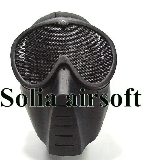 

Airsoft Full Face No Fog Goggle Mask Paintball Wargame Black For Hunting