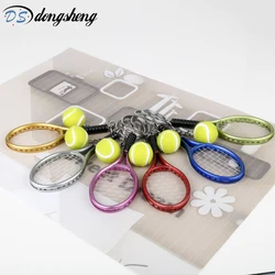 Fashion 6 Color Tennis Keychain Key Ring Tennis Racket Model Key Chain For Best Friendship Souvenir Gift