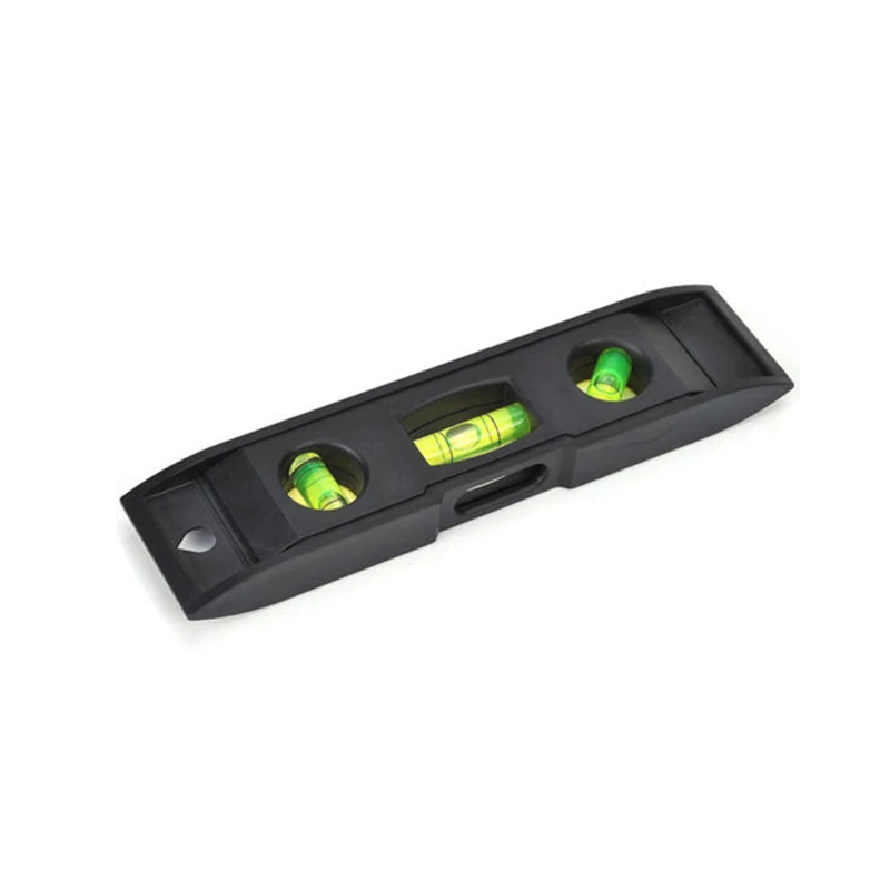 1PC STARTORQUE 0-230mm Vertical Ruler Magnet Bubble Plumber Black plastic Spirit level Leveler Torpedo ruler water level meter