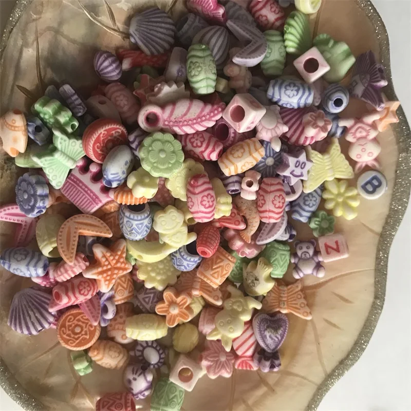 Candy Shell Frog Fish Letter Beads For Jewelry Making Children's Necklace Bracelet Accessories DIY Craft Needlework