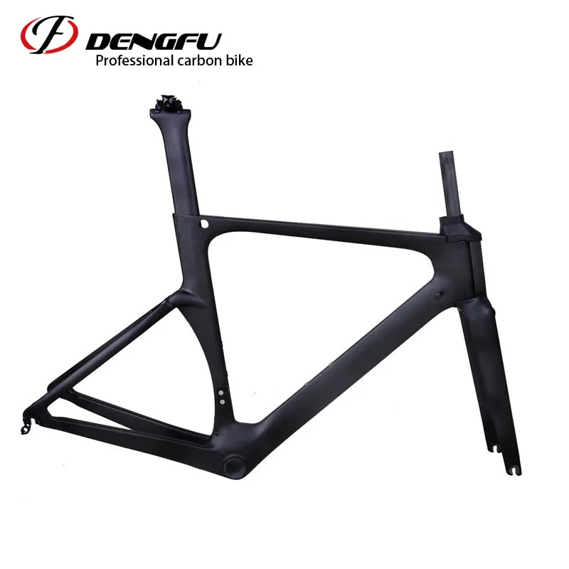 DENGFU new style china made bicycle carbon road frame high quality popular newest road frame BB86 brake hot sell aero handbar