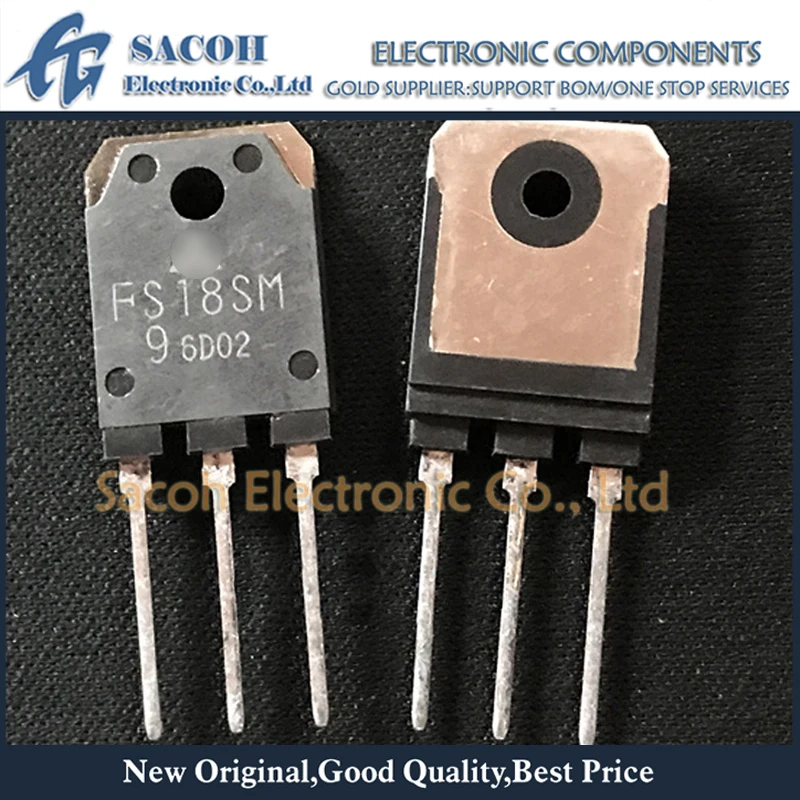 

Refurbished Original 10Pcs/Lot FS18SM-9 OR FS18SM-10 OR FS18SM-12 OR FS18SM-14A TO-3P 18A 450V HIGH-SPEED SWITCHING USE