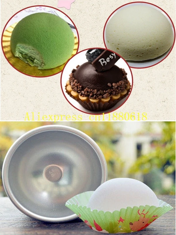 2000pcs/lot Fast Shipping DIY 3D Aluminum Alloy Ball Sphere Bath Bomb Mold Cake Puddings Pan Tin Baking Pastry Mould 3 Size