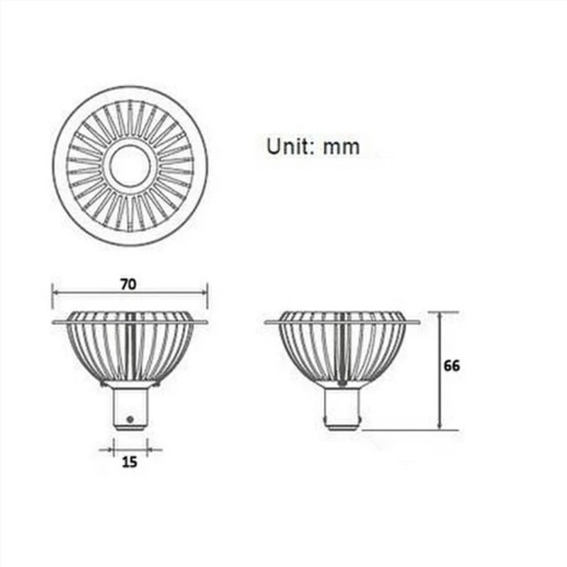 10pcs/lot 7W AR70 COB LED Spotlight B15/B15D AC85-265V Dimmable Home Lighting AR70 Bulb lamp