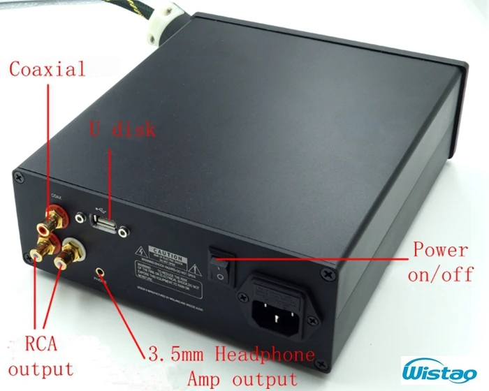 HIFI Digital Player Turntable Hardware Decoding ESS Main Chip AK4495 Supports WAV APE FLAC MP3 192K/24BIT Black