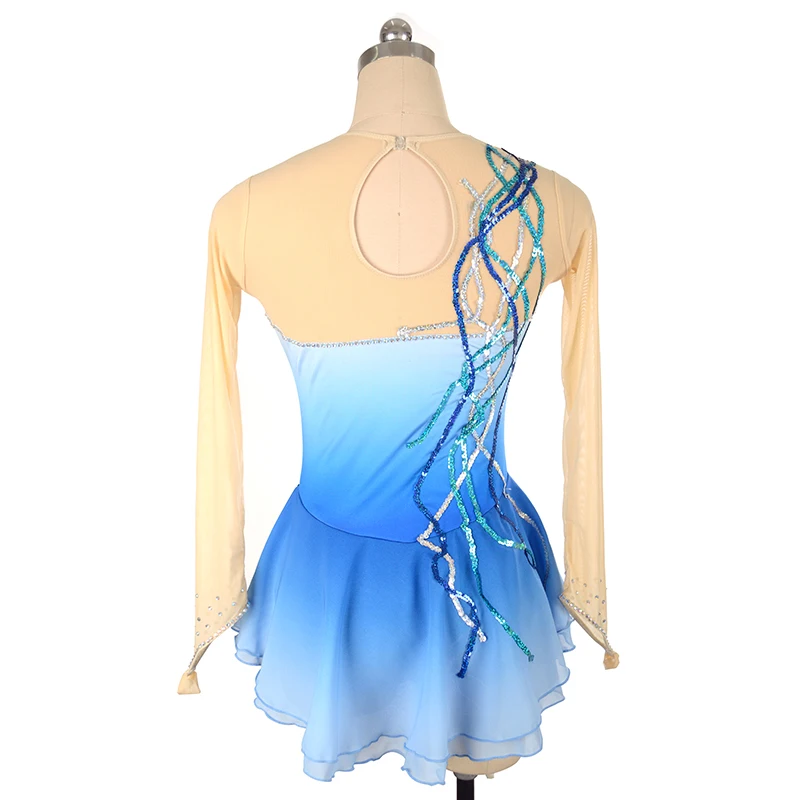 Nasinaya Figure Skating Dress Customized Competition Women\'s Children\'s Rhythmic Gymnastics Dance Ice Blue Performance Dress