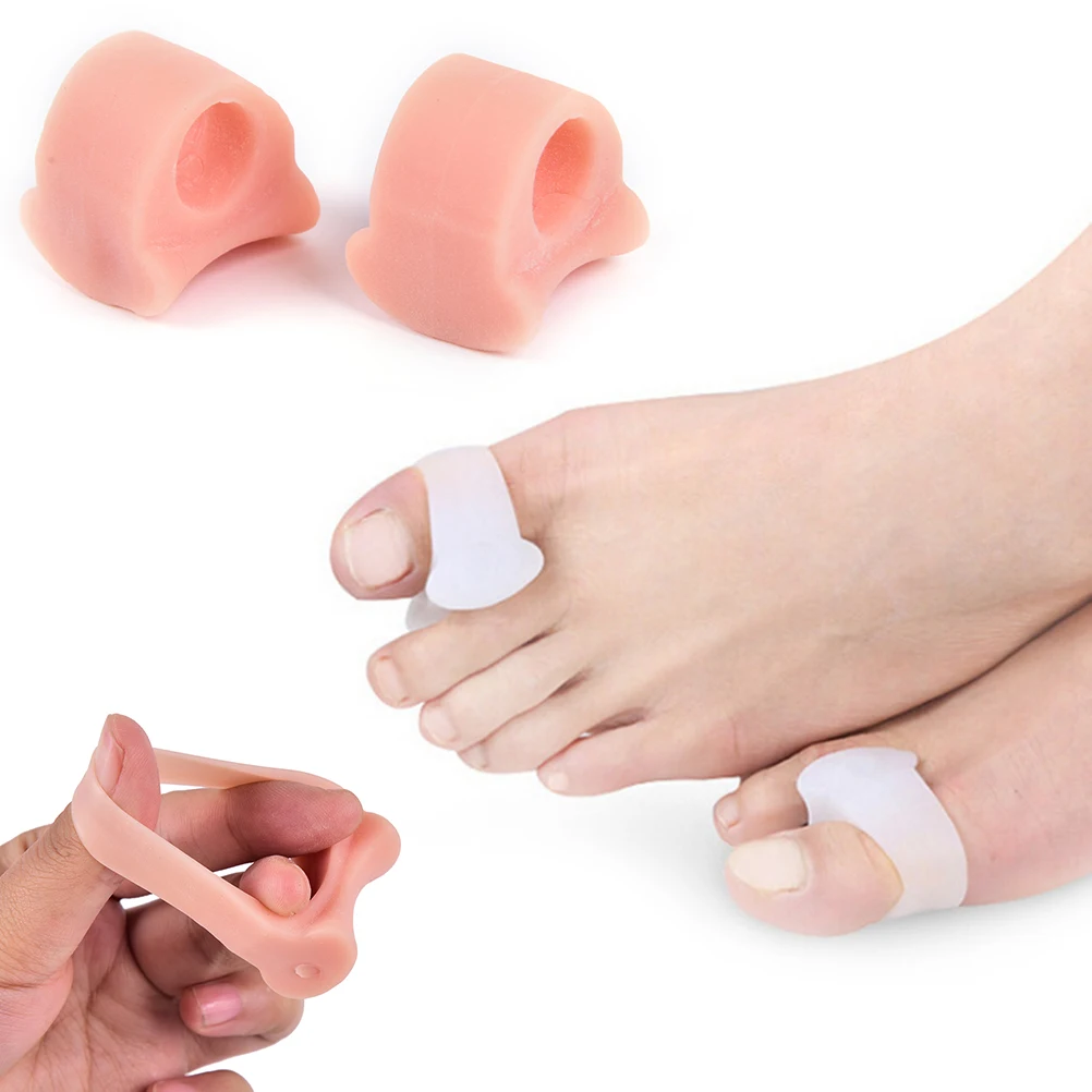 1 Pair Toe Corrector Straightener Alignment Separator Spreader Silica Gel Toe Separatorsa Gel Bunion Protector