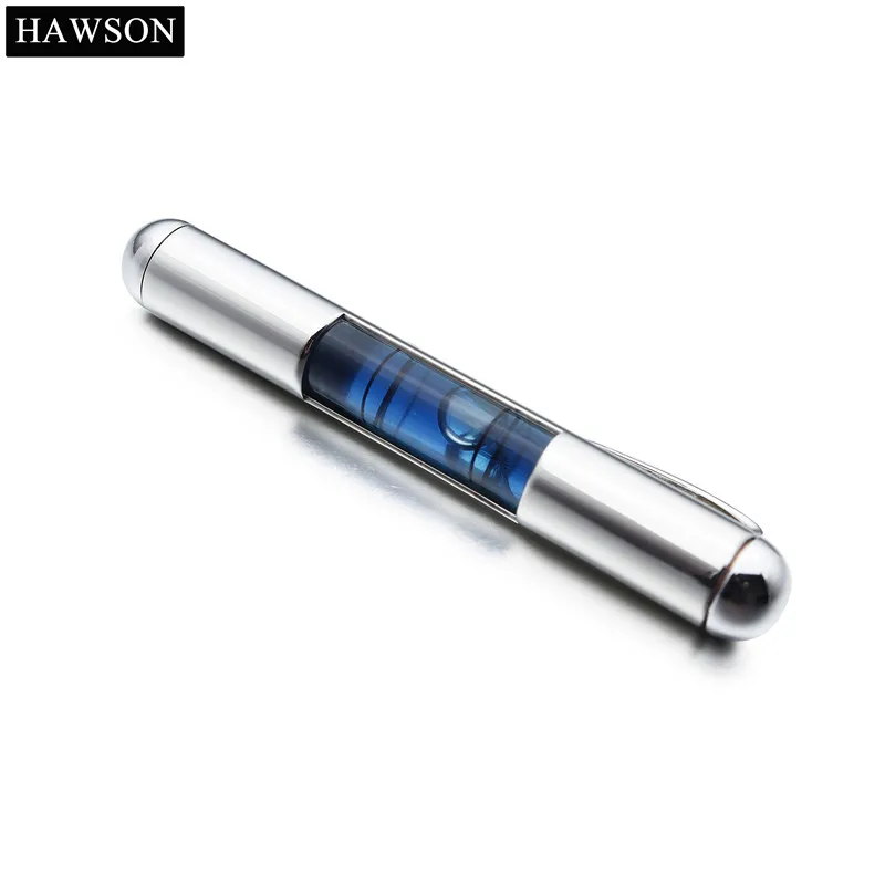 HAWSON Novelty Cuff links and Tie Clip Set Mens Blue Water Level Cufflinks Separated Selling Available cuff link запонки