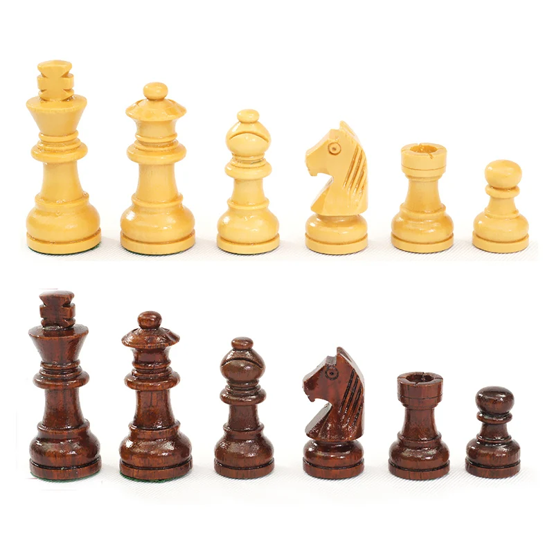 BSTFAMLY wood chess set game, portable game of magnetic international chess, box chessboard chess pieces wood, LA16 image 6
