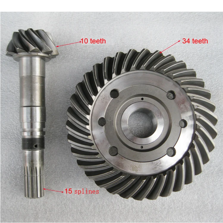 

set of spiral bevel gear with shaft for Dongfeng DF504 tractor, part number: