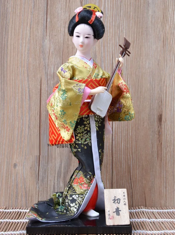 1 PC Japanese Geisha Doll Ornament Craft Home Furnishing Gift Decoration Kimono Style Multi Pattern