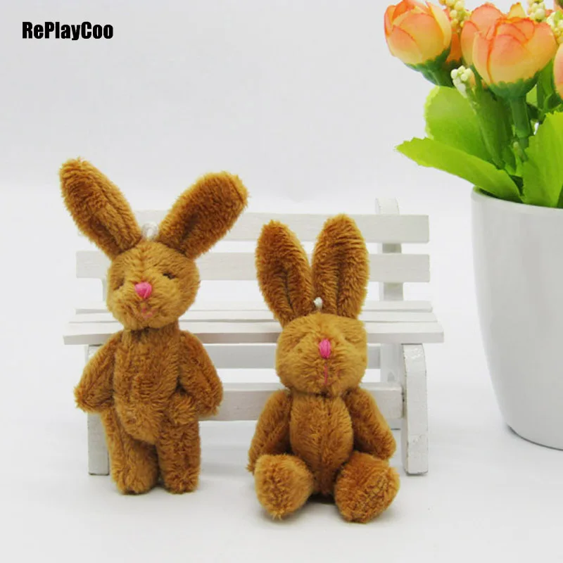 50Pcs/Lot Mini rabbit Stuffed Plush Toys 8cm Small rabbit Stuffed Toys pelucia Pendant Kids Birthday Gift Party Decor02302