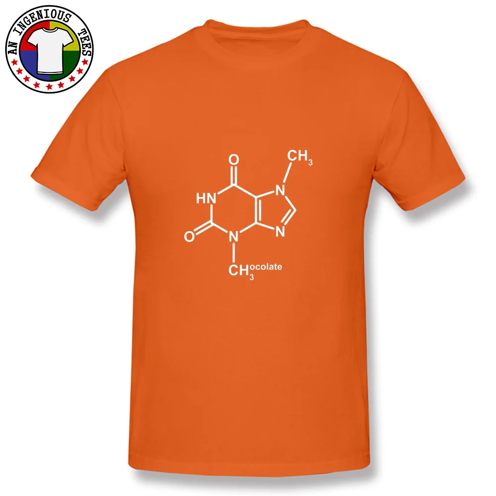 Theobromine Molecule Chocolate Pattern Men T Shirts Chemical Molecular Structure Happiness Cytokines Father Tshirts Cotton