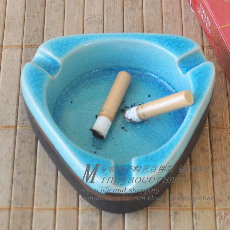 

Jingdezhen Ceramic ashtray wholesale supply color glaze creative business gifts ornaments Smoking 25520