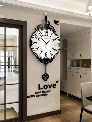 

Nordic Personality Creative Fashion Clock Modern Minimalist Atmosphere Living Room Home Pendulum Art Trend Clock