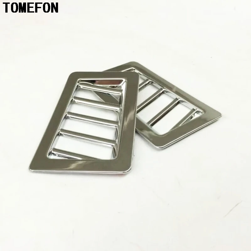 TOMEFON For Toyota Corolla Auris 2016 2017 Console Air Conditioning Outlet Air Vent Cover Trim Interior Accessories ABS Chrome