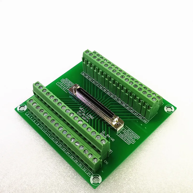 SCSI 68P MDR Female Breakout Board, SCSI Terminal Module.