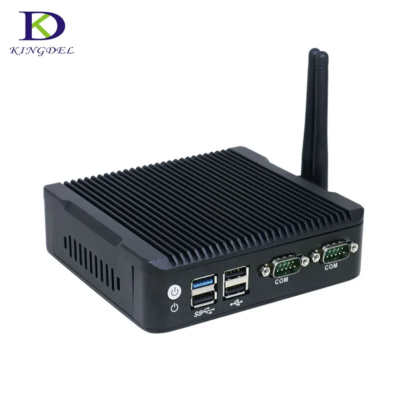 Terbaru slim komputer Intel Quad Core Celeron J1900 Tanpa Kipas mini pc windows 7 HDMI VGA LAN htpc tv box 2.0 GHz Wifi desktop pc