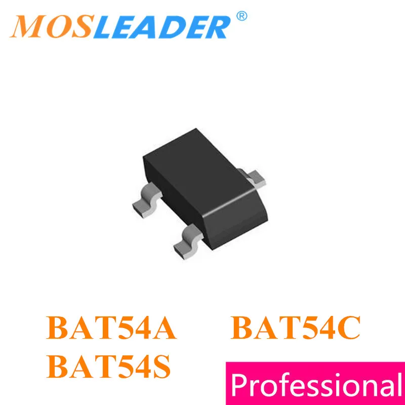 Mosleader BAT54A BAT54C BAT54S BAT54 SOT23 3000PCS BAT54 Schottky Made in China High quality