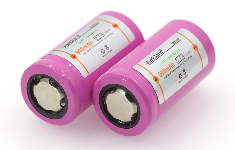 3 pièces VariCore-Batterie au lithium ICR 18350, lampe cylindrique électronique, aste physiquement, 900 mAh, 3.7 V, 24.com