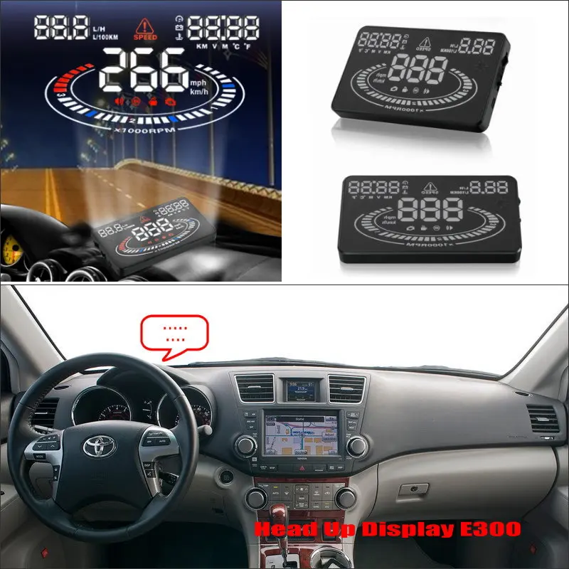 For Toyota Highlander Kluger 2010 2011 2012 Car HUD Head Up Display Safe Driving Screen Projector Refkecting Windshield