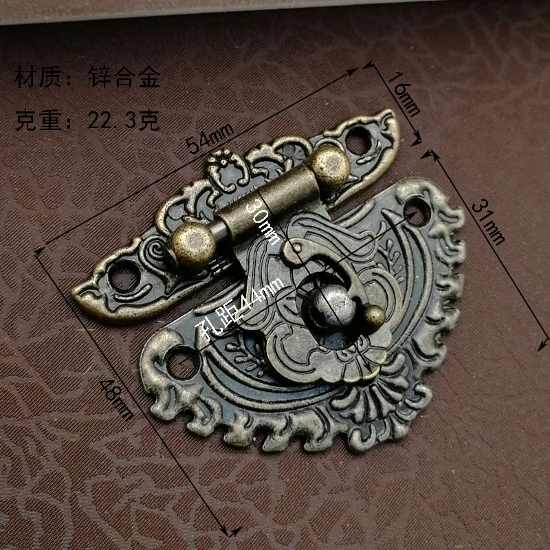 1 set 51*43mm Box Suitcase Toggle Latch Buckles High Quality Handbag Buckle Wooden Box Lock Home DIY Wood Working Antique Lock