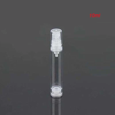 

Hot 100pcs 10ML clear airless bottle ,plastic 10 ml vacuum airless bottle, 10ml airless pump packaging for cosmetics