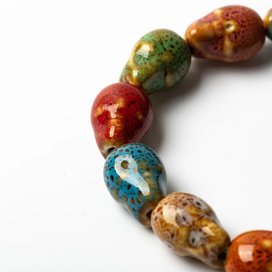 Colorful Unique Ceramic beads bracelets hand made DIY Artware Retro bracelet Jewelery wholesale #FY363