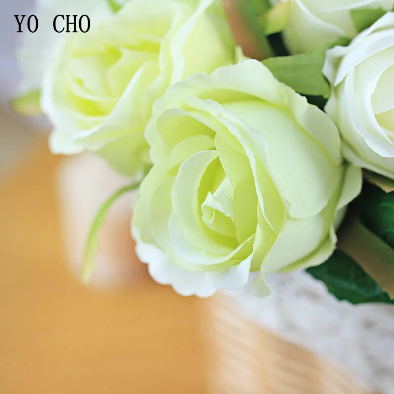 YO CHO Wedding Bouquet Rose Artificiale Bouquet Da Sposa Accessori Da Sposa Damigelle D'onore Fiori Mariage Forniture di Nozze di nozze Bouquet