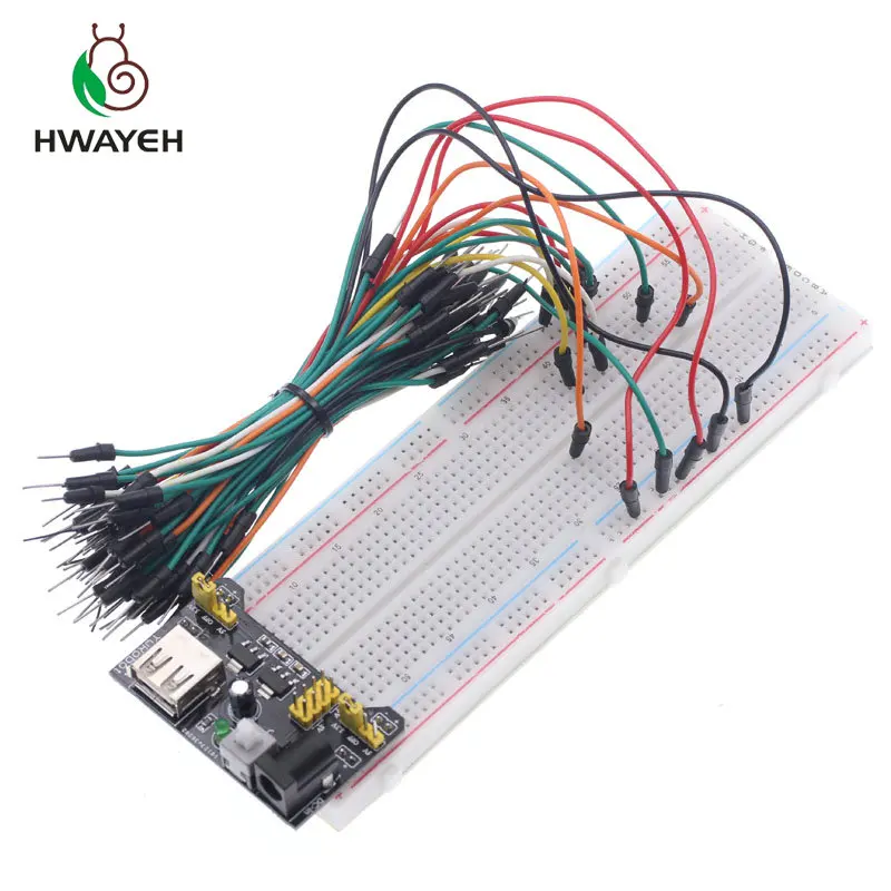 3.3V/5V MB102 Breadboard power module+MB-102 830 points Prototype Bread board for arduino  kit +65 jumper wires wholesale