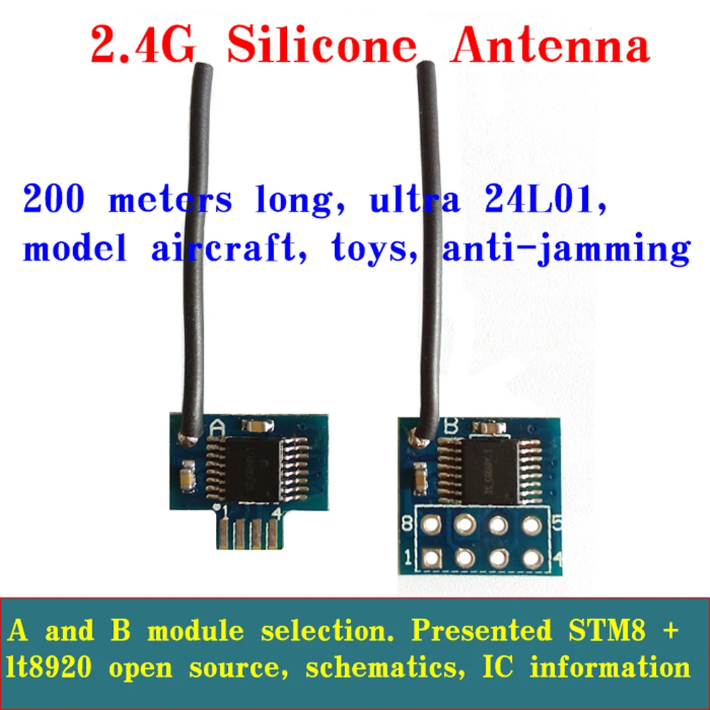 2.4G Wireless Transceiver Module Aeromodelli Giocattoli Anti-interferenza 3.3 V Basso Consumo energetico