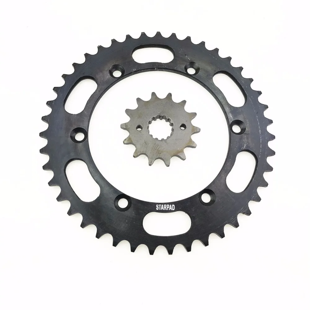 

STARPAD For Kawasaki KLX250 Motorcycle New Front and Rear Chains Gear Sprockets 43/48 Tooth -14 Tooth -520