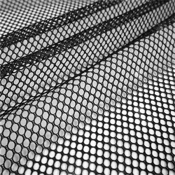 Honeycomb Mesh Fabric, Black Net, Classic, Multifunction for Cushions, Pillow, Car Cushion, White Knit Lining, Apparel Cloth