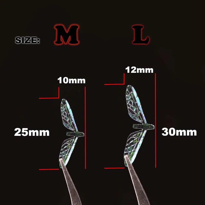 New hot 10pairs rainbow film quintessential mayfly wings two optional sizes pearlescent dry fly reel wings for trout fly fishing
