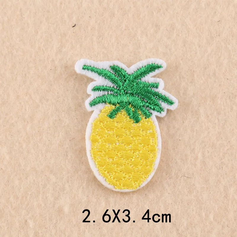 Banana Lemon Cherry Peach Watermelon Fruit Embroidery Patches for Clothing Iron on Kids Clothes Appliques Badge Stripes Sticker