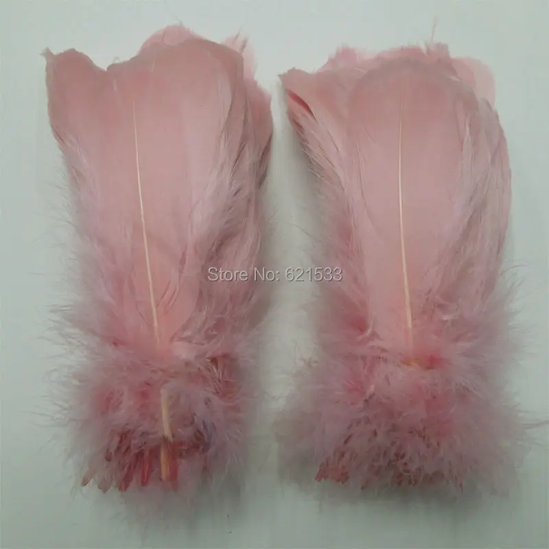 Fly tying materials!200units/lot DIY Clothing Accessories CORAL Goose Nagoire feathers 13-18 cm long Skin Pink Goose feathers