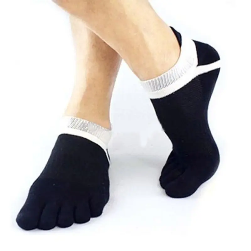 6 Colors Men\'s Cotton Toe Sock Pure Five Finger Socks Breathable For Dropshipping