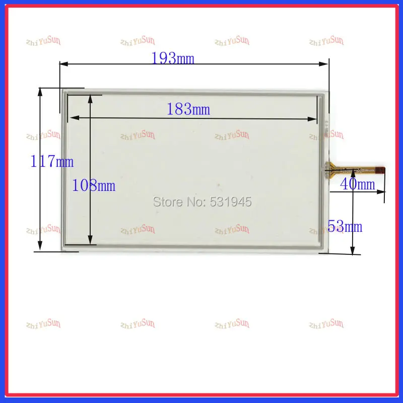 

ZhiYuSun HLD-TP-1684 compatible 8 -inch resistive touchscreen display on the outside flat screen handwriting