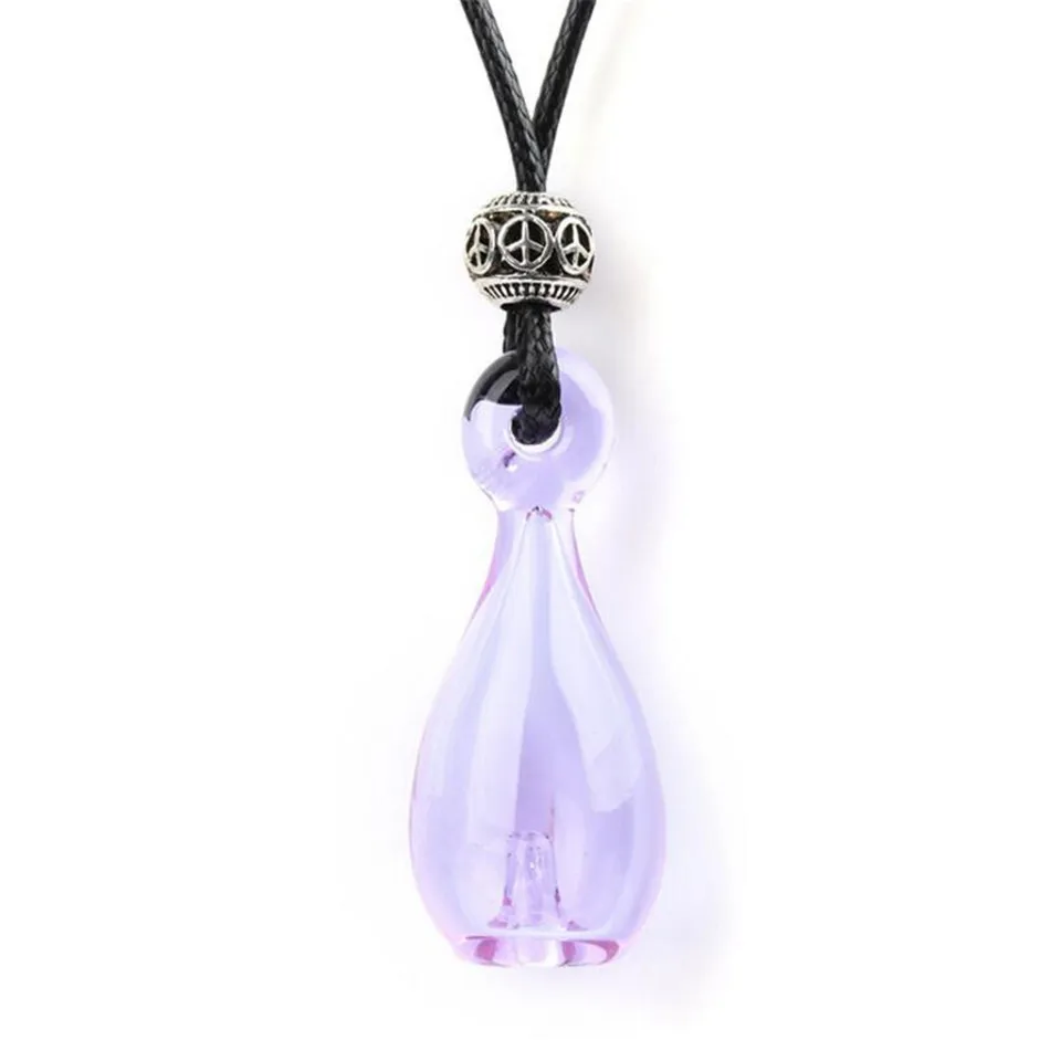 1PC  Essential Oil Bottle Pendant Necklace Diffuser Perfume Refillable Coloured Handmade Drop Pendant Necklace