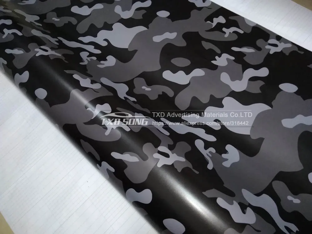 Small Design Black white Grey Camo Vinyl sticker Car Styling Camouflage Vinyl Wrap Camo Vinyl Car Wrap Air Drain Vehicle Wraps