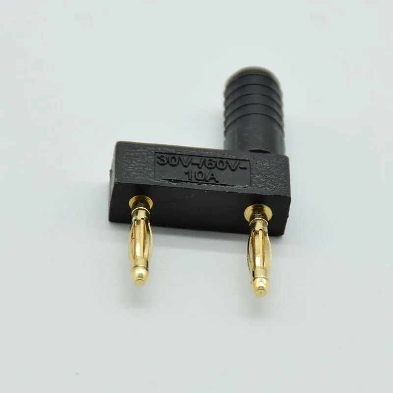 Pure copper plated genuine gold 2mm short circuit banana plug test short joint 2 revolution 1 female spacing 12mm