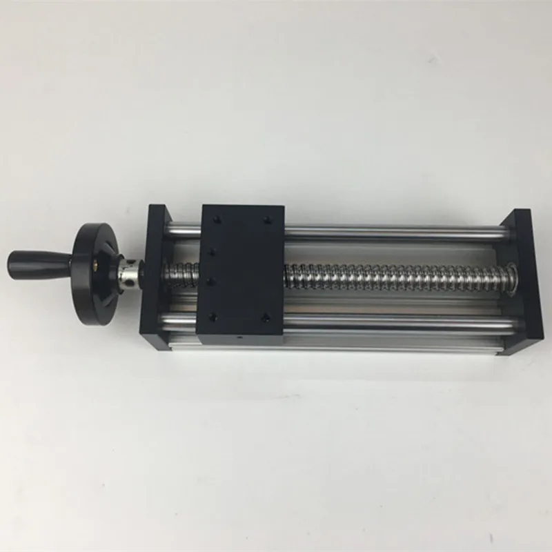 

100mm Effective Stroke Travel Length 12mm Linear Guide Rail 1204 1605 1610 Ball Screw Linear Rail CNC+Manual hand platform