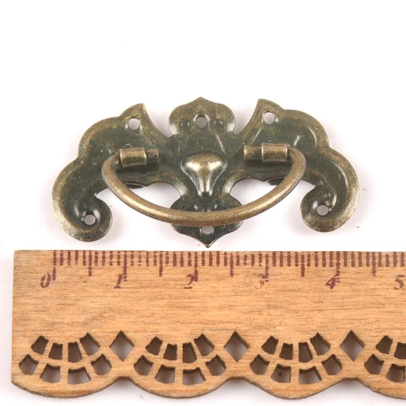 Antique Furniture Handles Striped Carved Handle Drawer Door Knobs Jewelry Box Bronze Cabinet Pulls Cupboard Wood CP2265