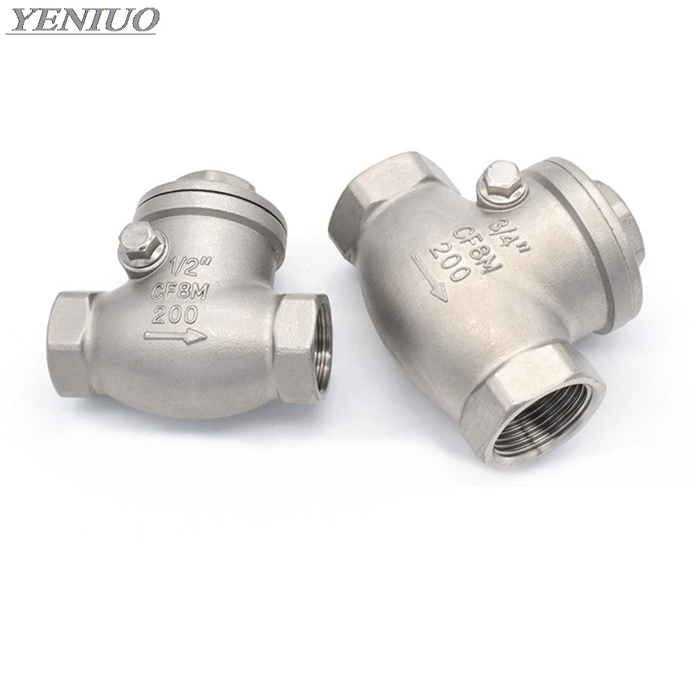 

Stainless steel wire mouth horizontal non-return valve 304 stainless steel female thread swing check valve 1/2" 3/4" 1" 1-1/4"