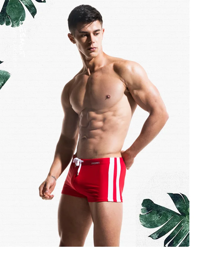 Sexy Pouch Cup Pad Swimwear Men Swimming Trunks Summer Mens Beach Swim Trunk Swimsuit Board Surf Bathing Suit Bikini Boxer Short